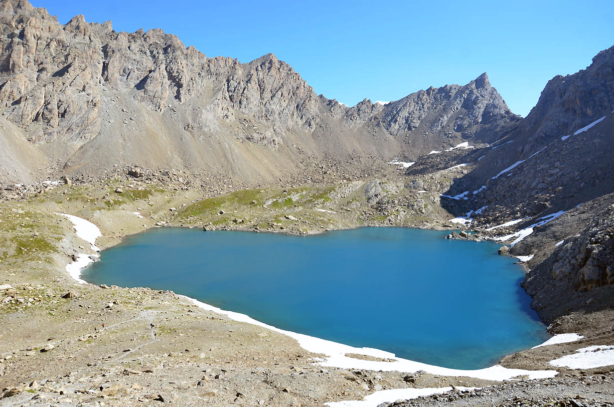 Le lac des Neuf Couleurs, la pointe des Cirques et le col de Chambeyron | Jausiers 2017