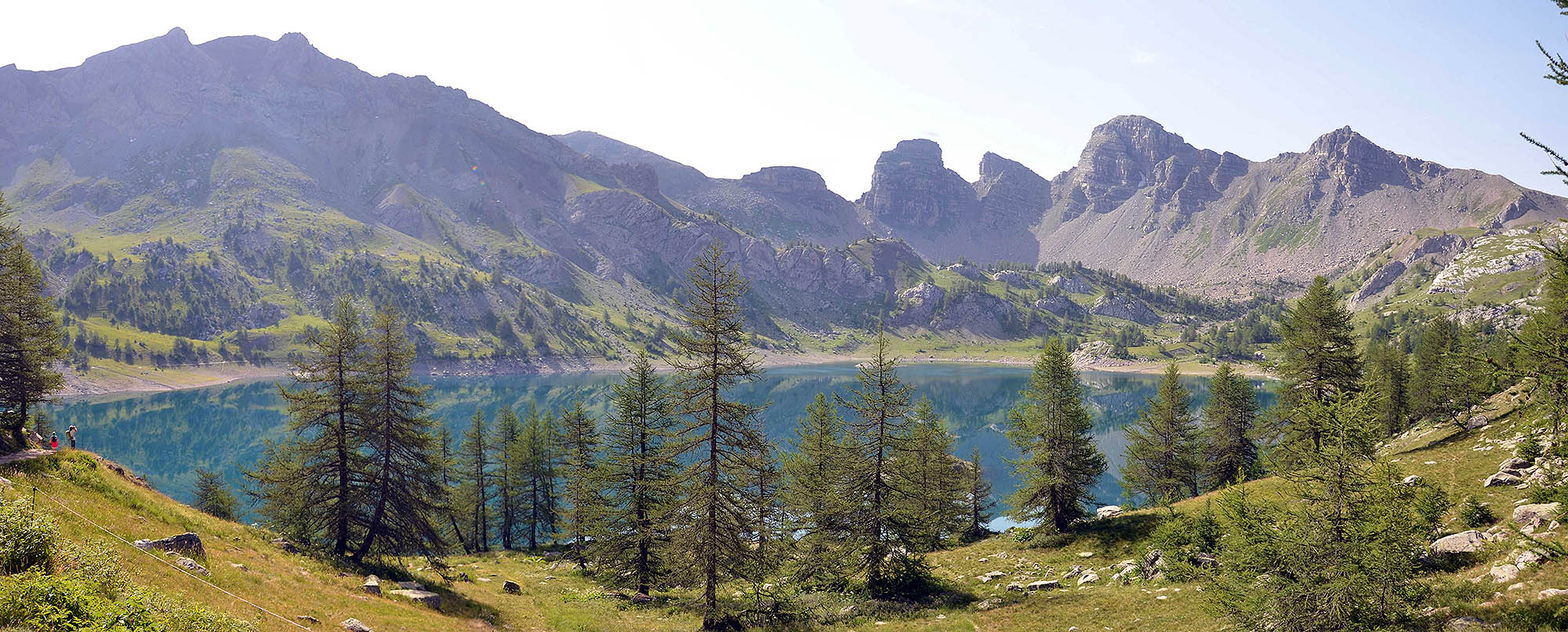 La lac d'Allos apparait au détour du dernier virage - Jausier 2017 - Balades en famille