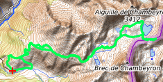 Topo de la randonnée au lac des Neuf Couleurs