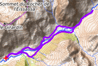 Topo de la randonnée aux sources de l'Ubaye