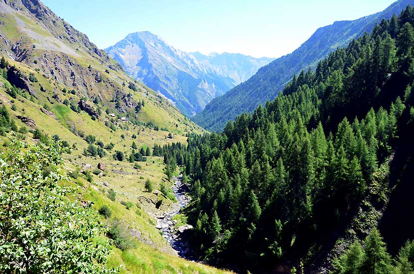 La valle depuis la cascade