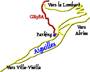 Plan du village d'Aiguilles