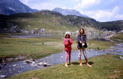 La pche au grenouille au lac