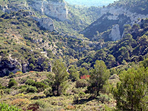 En bas, le vallon de la galre