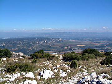 Le plateau d'Orgon et le Petit Luberon