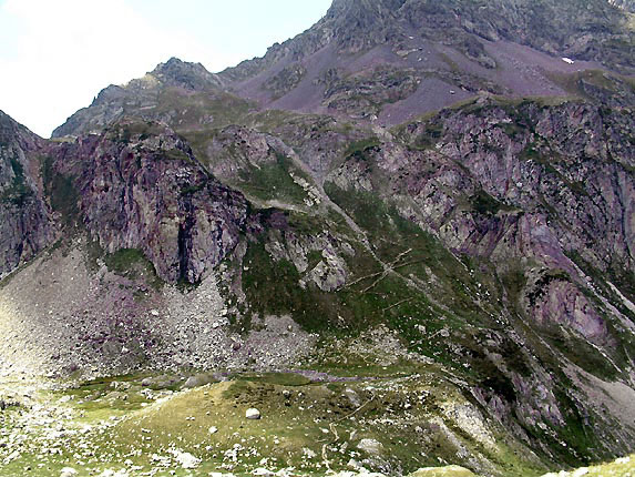 La monte au col d'Arrious depuis le lac d'Artouste