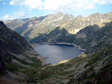 Le lac d'Artouste depuis le passage d'Orteig