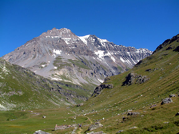 Col de la Vanoise, pointe Mathews, la grande casse et le vallon de la Leisse