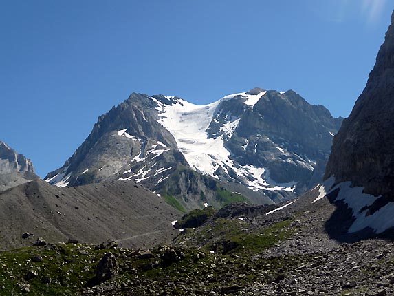 La grande casse et la moraine d'accs au col