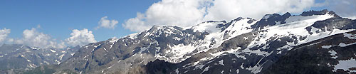 Les sommets de la Vanoise depuis la pointe