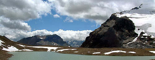 Lacs de la Leisse et glacier de la Grande Motte