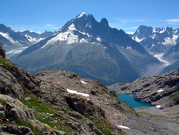 L'aiguille verte, la Mer de Glace