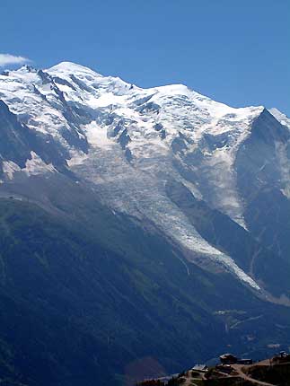 Mont-Blanc et glacier des Bossons