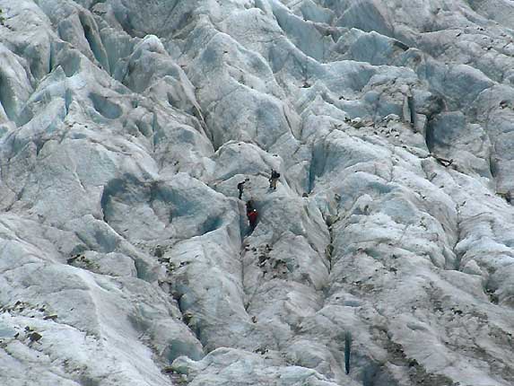 Randonneur sur le glacier