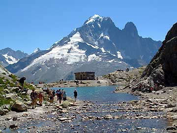 La foule au lac Blanc