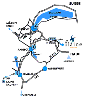 Accs route Flaine