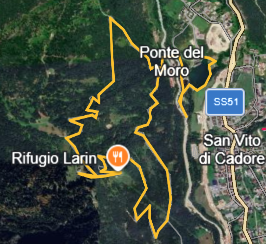 Topo de la balade de San Vito di Cadore