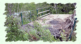 Les restes de l'ancien pont