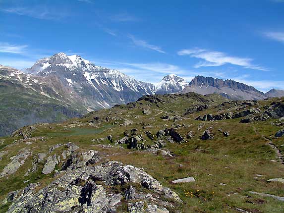 Pointe Mathews (3783 m), Grande Casse (3855 m) et la Grande Motte (3653 m)