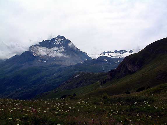 La Dent Parrache, Glacier de Belle Place et glacier de la Mahure