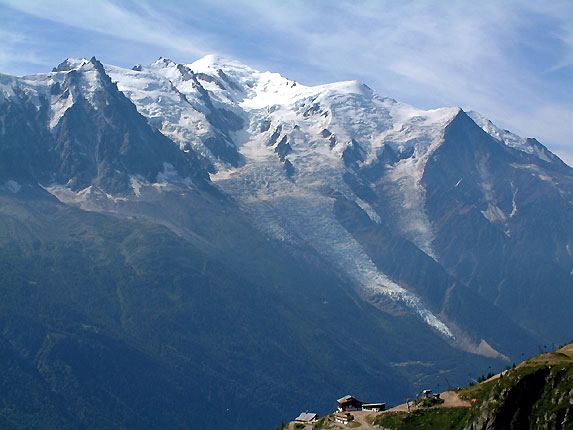 Le Mont-Blanc, le glacier des Bossons